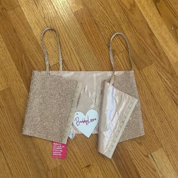 Buddy Love Girly Girl Rhinestone Crop Top - Gold (SIZE SMALL) - Picture 9 of 10